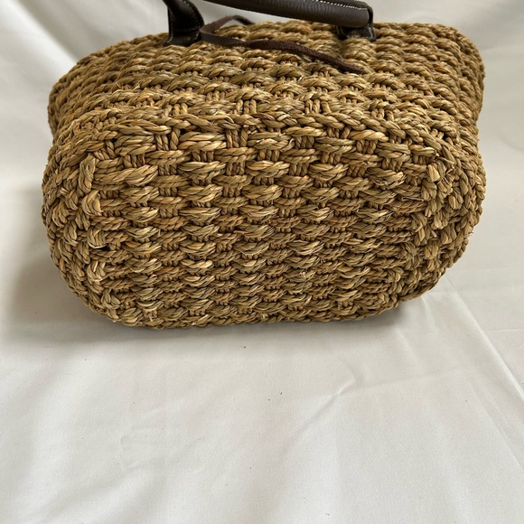 J. Crew Woven Straw Tote with Brown Handles - Picture 4 of 11